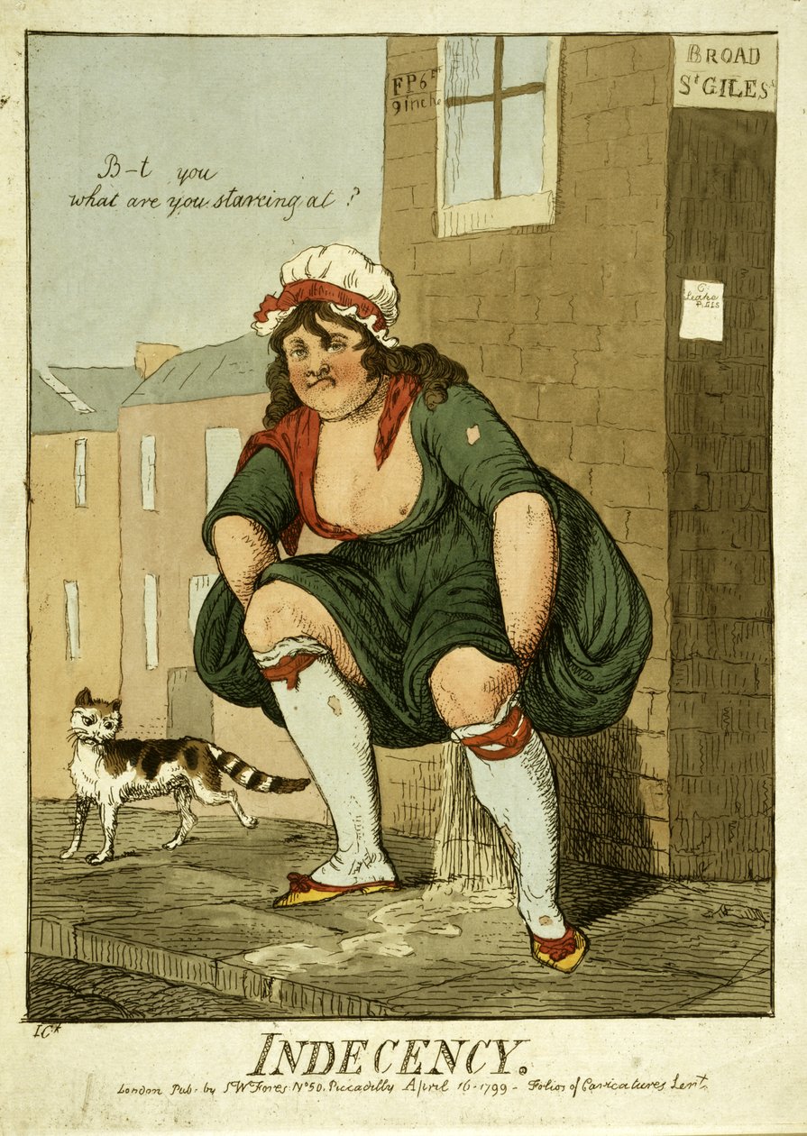 Onfatsoenlijkheid, 1799 door Isaac Cruikshank
