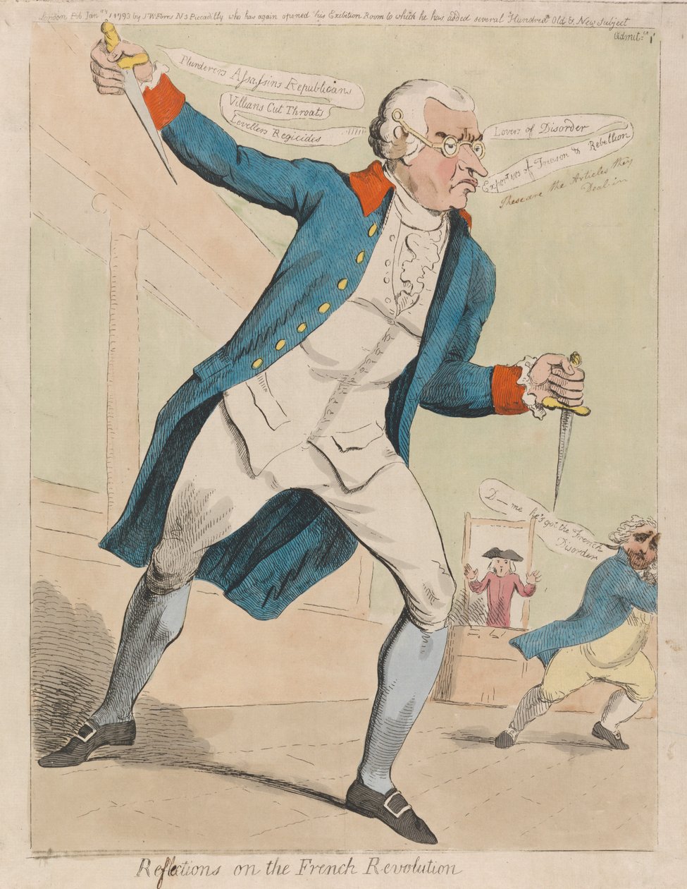 Overpeinzingen over de Franse Revolutie door Isaac Cruikshank