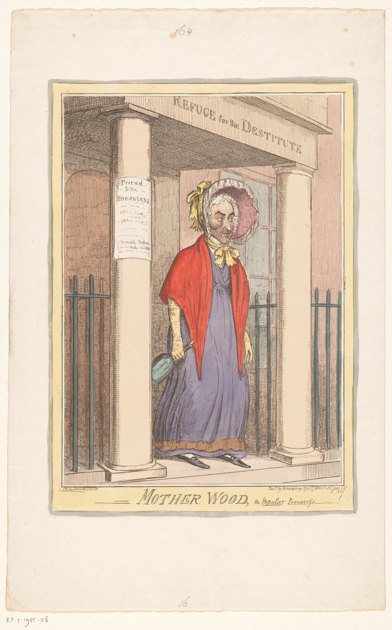 Spotprent op Sir Matthew Wood, 1820 door Isaac Cruikshank