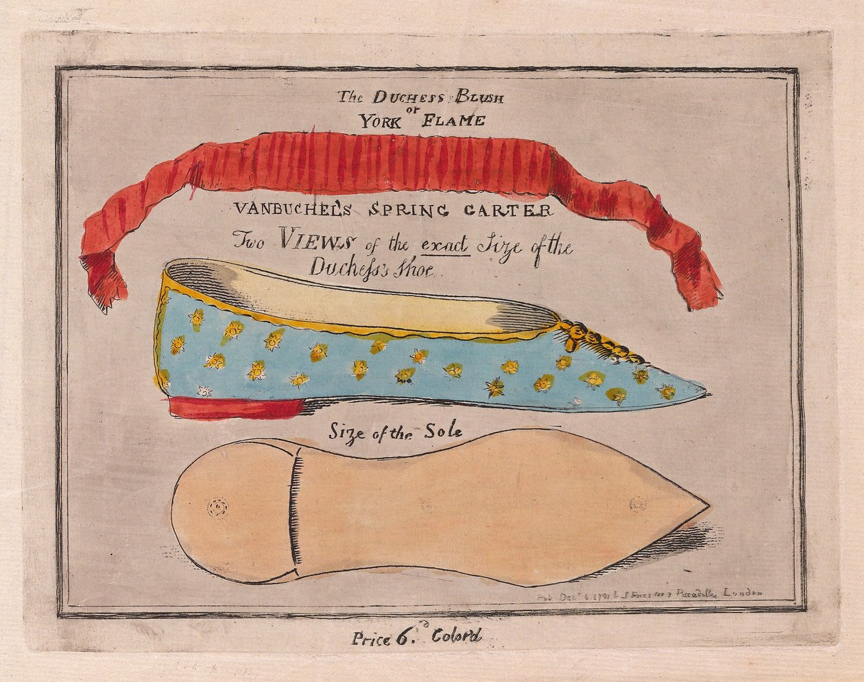 De Bloos van de Hertogin of York Vlam door Isaac Cruikshank