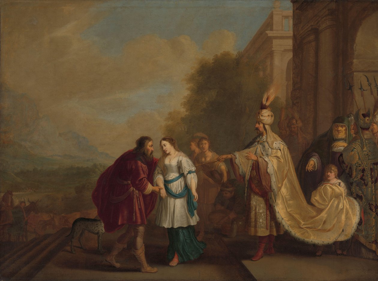 Farao geeft Sara terug aan Abraham door Isaac Isaacsz