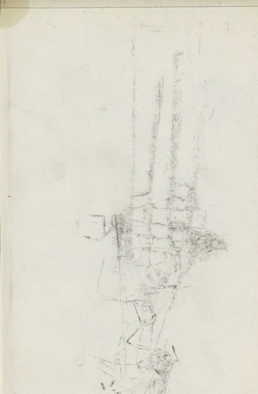 Abklatsch van de krijttekening op blad 25 verso door Isaac Israels
