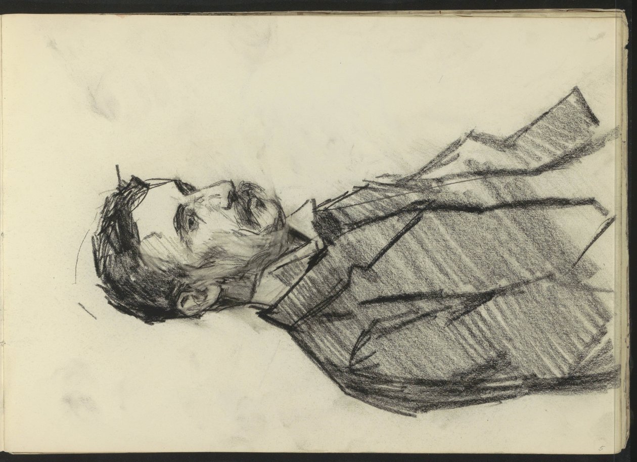 Man met snor door Isaac Israels