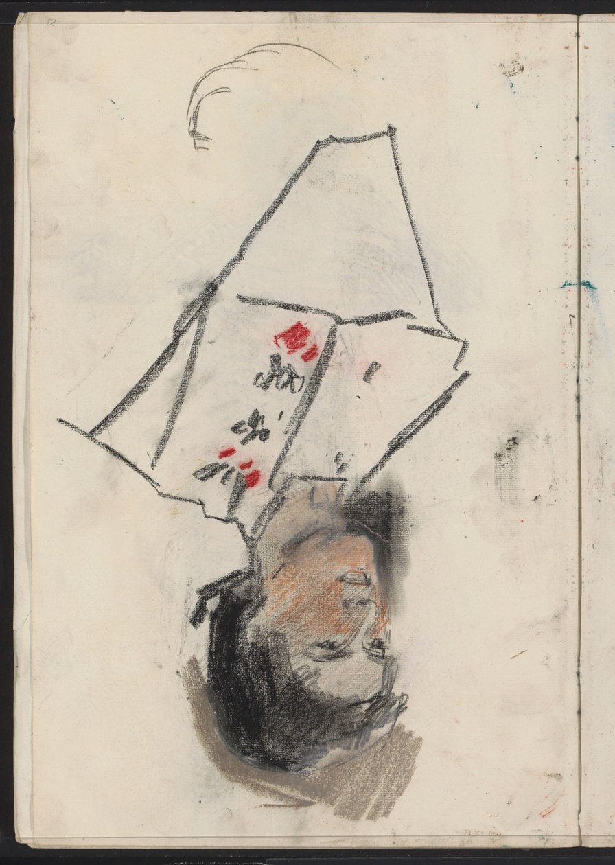 Portret van een onbekende vrouw door Isaac Israels