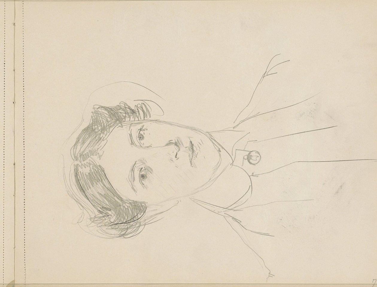 Portret van een onbekende vrouw door Isaac Israels