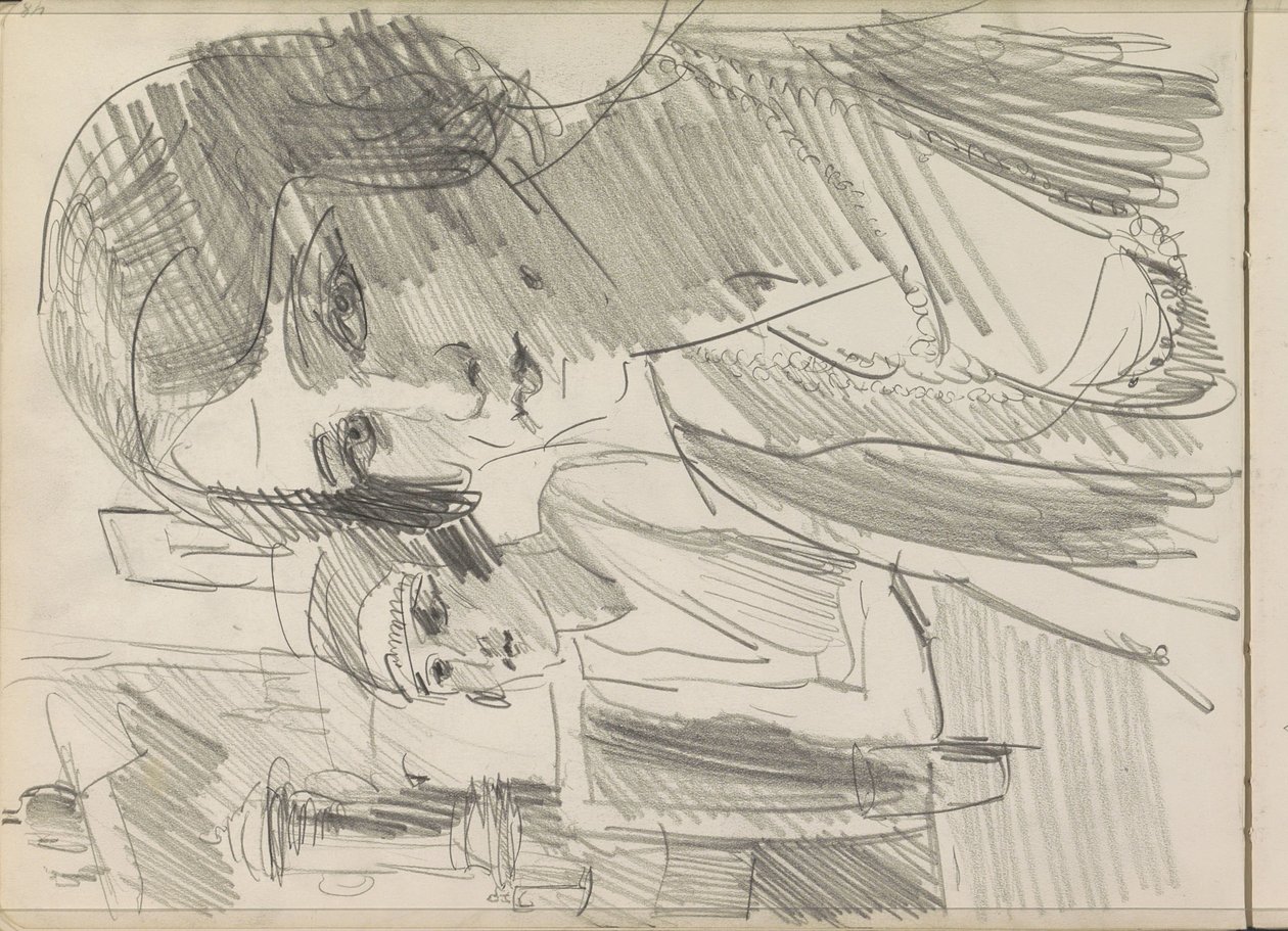 Twee vrouwen aan een tafel, mogelijk op een terras door Isaac Israels