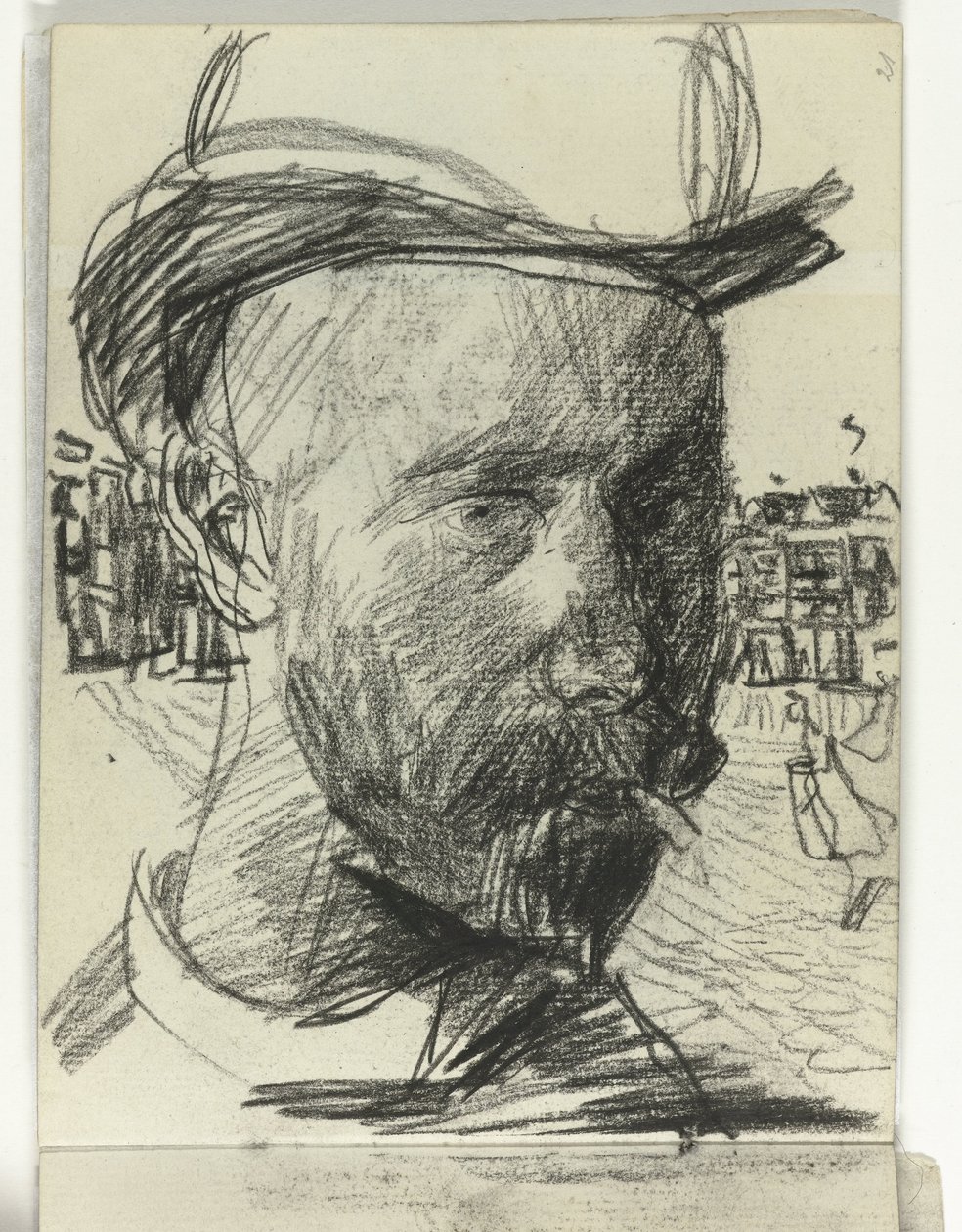 Zelfportret van Isaac Israels, rokend door Isaac Israels