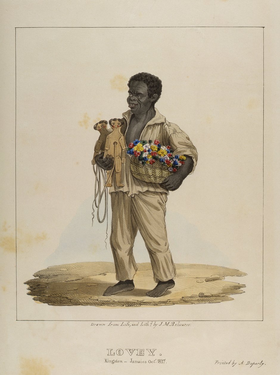 Lovey, plaat 8 uit Schetsen van karakter..., 1838 door Isaac Mendes Belisario