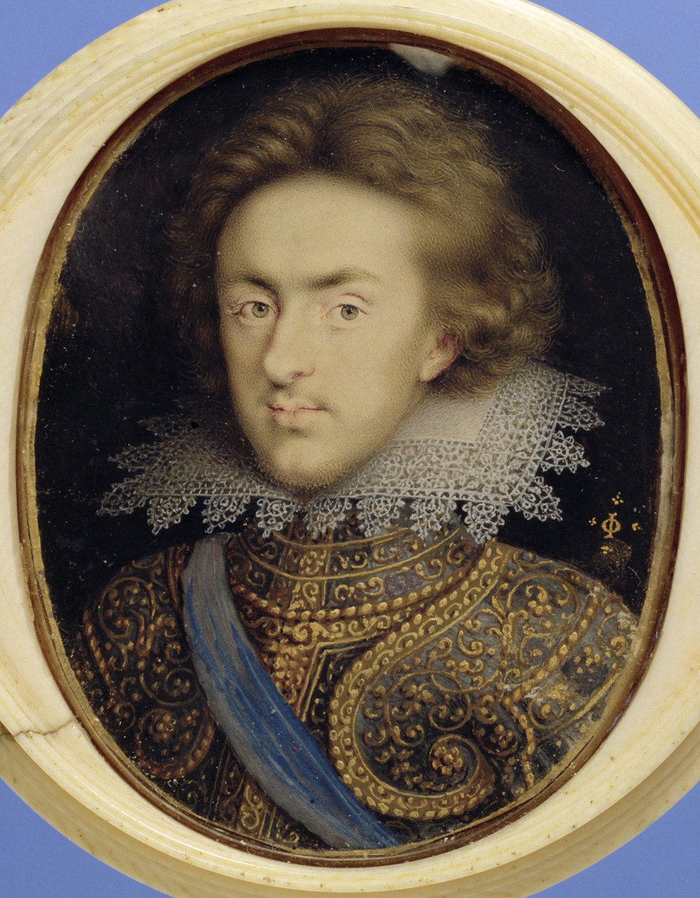 Miniatuurportret van Henry (1594-1612) Prins van Wales door Isaac Oliver