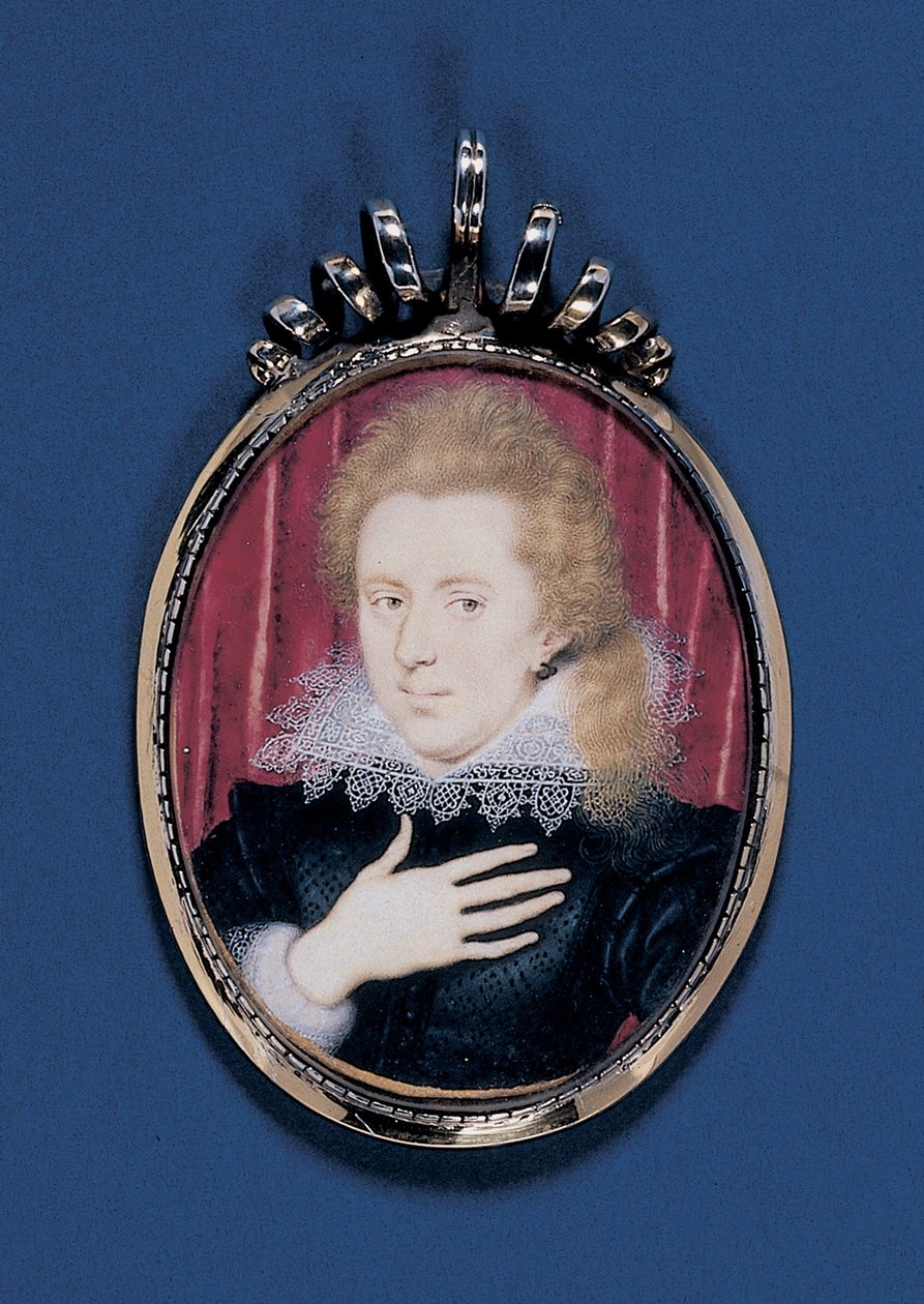 Portretminiatuur van een jonge heer, c.1615 door Isaac Oliver
