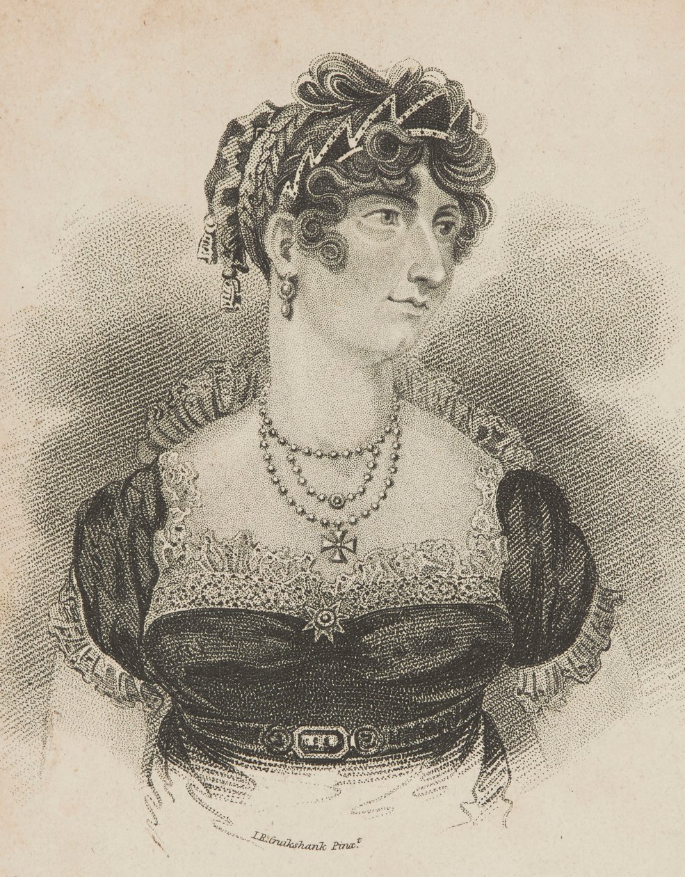 Hare Koninklijke Hoogheid De Prinses van Wales door Isaac Robert Cruikshank