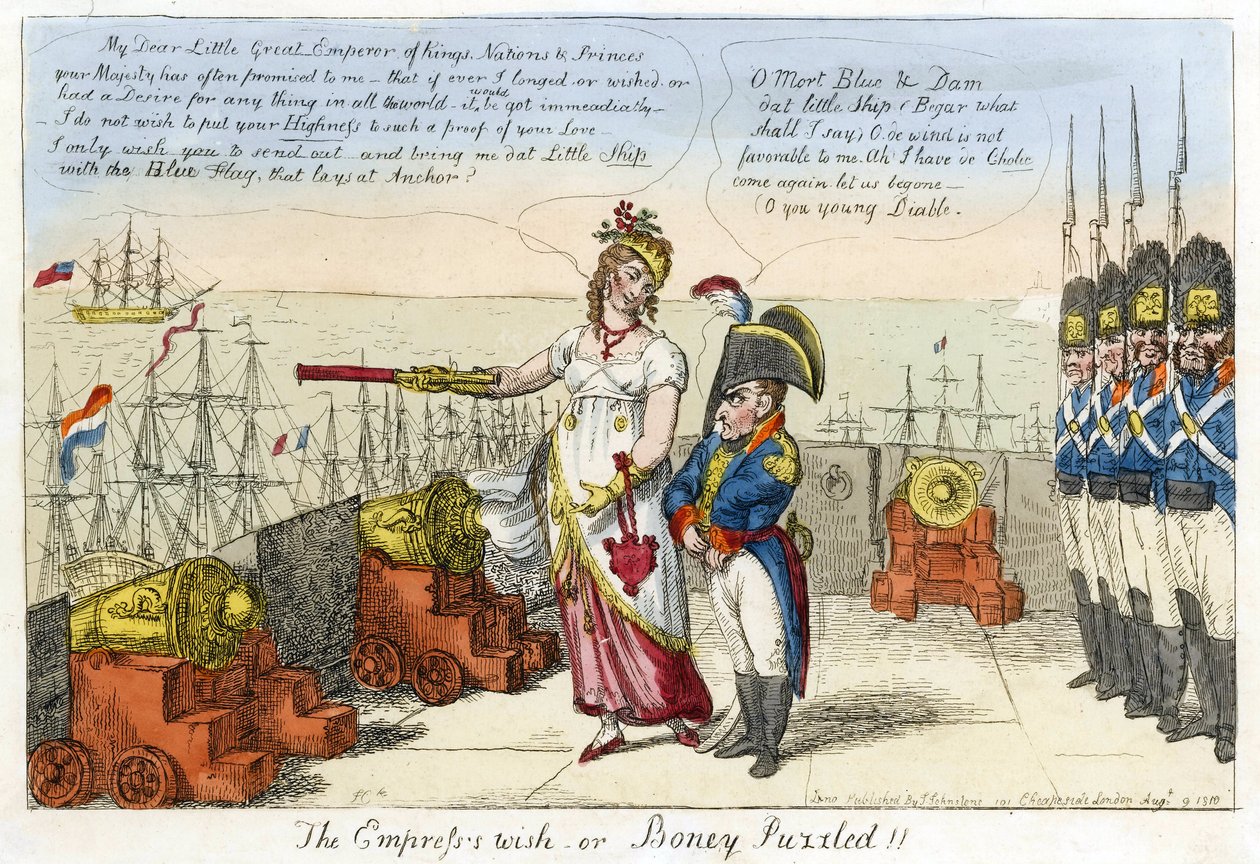 De Keizerlijke Wens of Boney Verward! door Isaac Robert Cruikshank