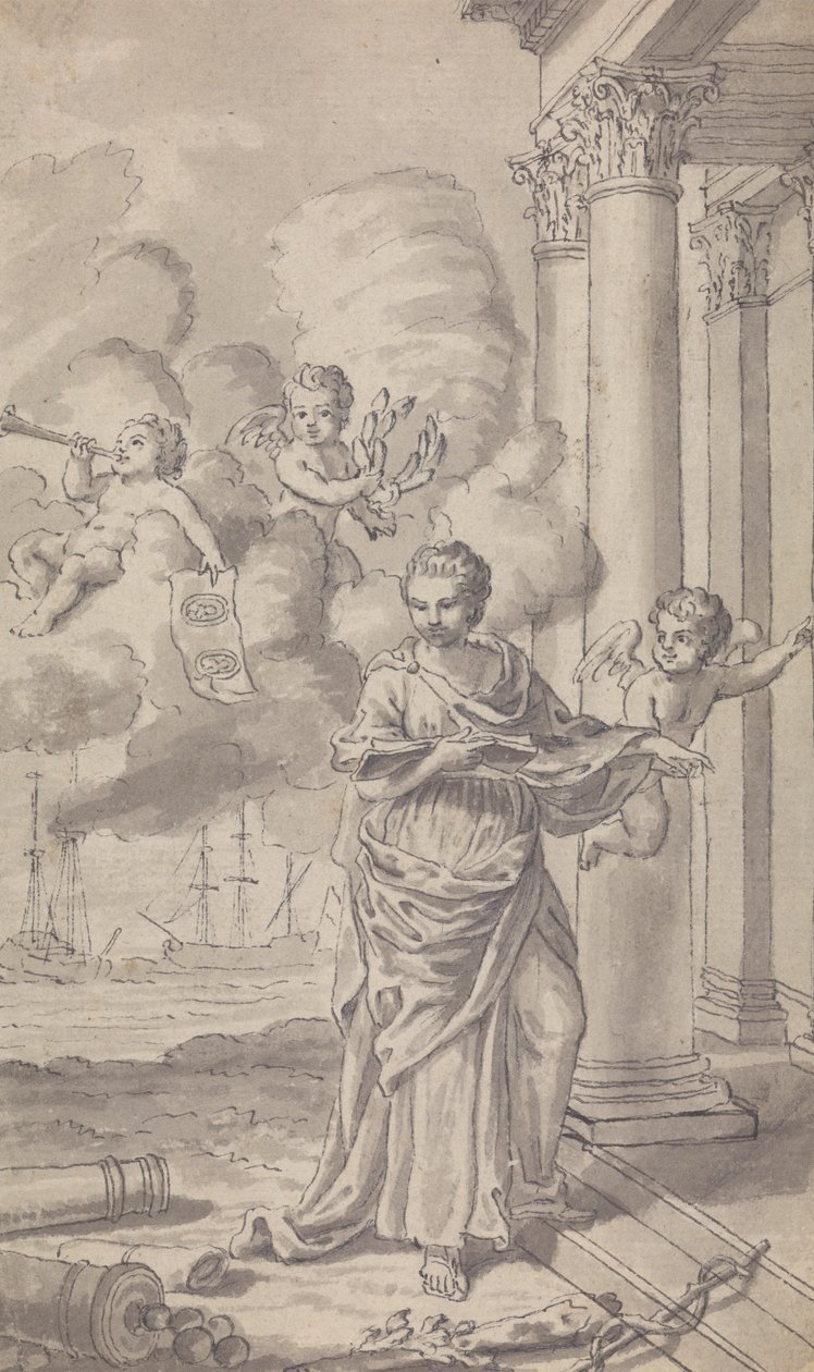 Frontispice voor Town and Country Magazine, voor Vol. III voor 1771, No. 1 door Isaac Taylor