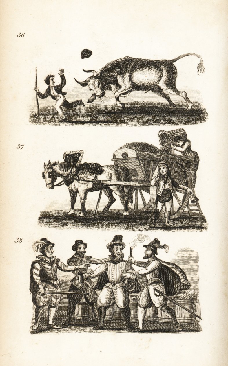 De Woedende Os, de Vuilnisman en de Gevangenneming van Guy Fawkes door Isaac Taylor