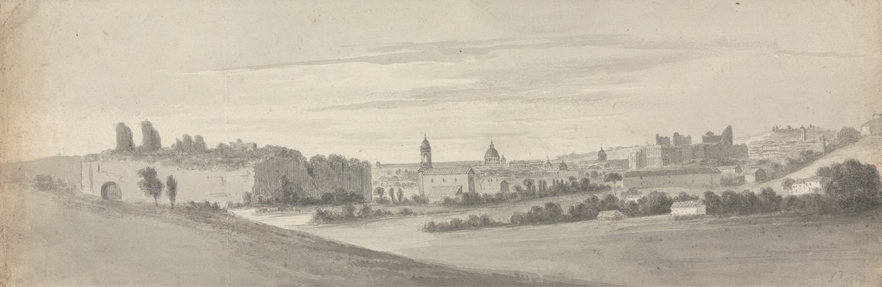Rome vanuit de Thermen van Caracalla door Isaac Weld