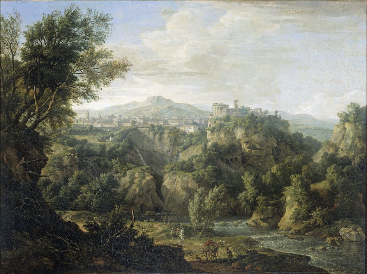 Uitzicht op Tivoli door Isaac de Moucheron