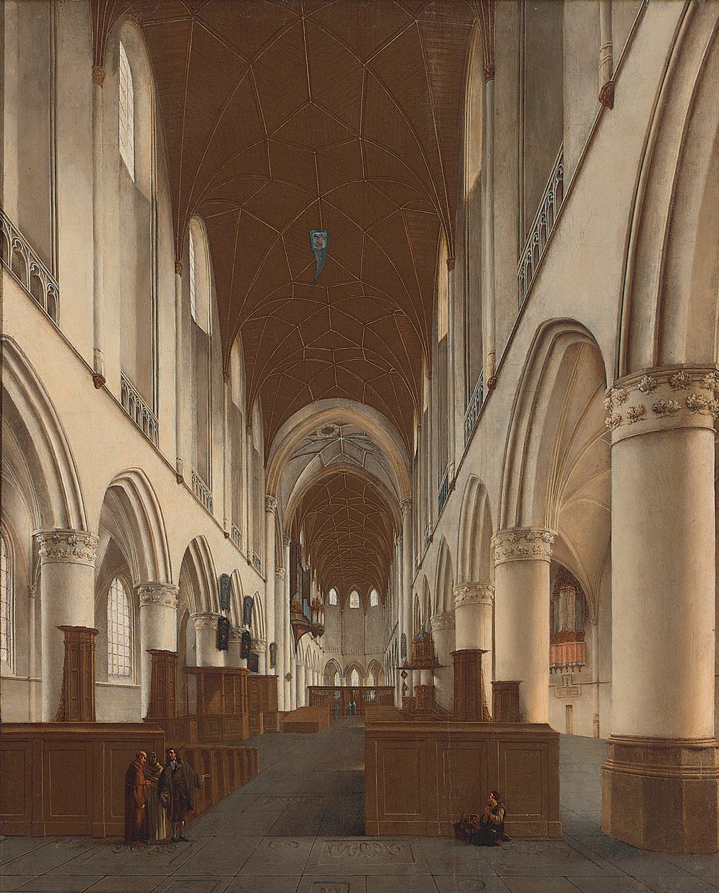 De kerk van Sint Bavo in Haarlem door Isaac van Nickele