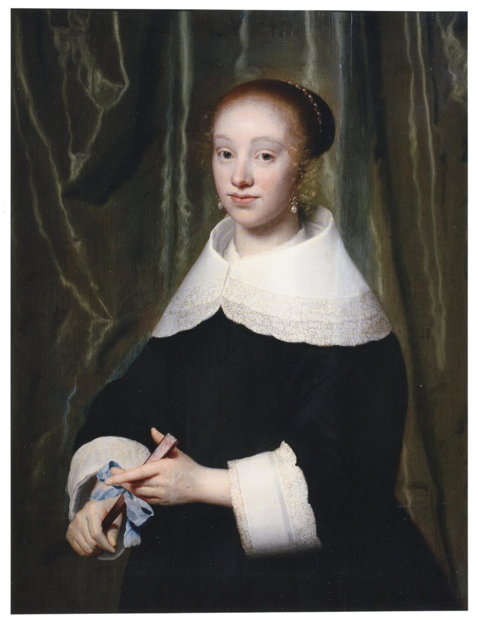 Portrait of Esther Bary (1630-1696), ca. 1652, bride of Jan Hendrik Lestevenon door Isaack Luttichuys