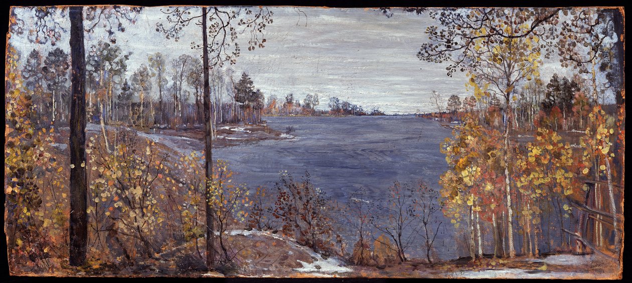 Late herfst. door Isaak Israilevich Brodsky