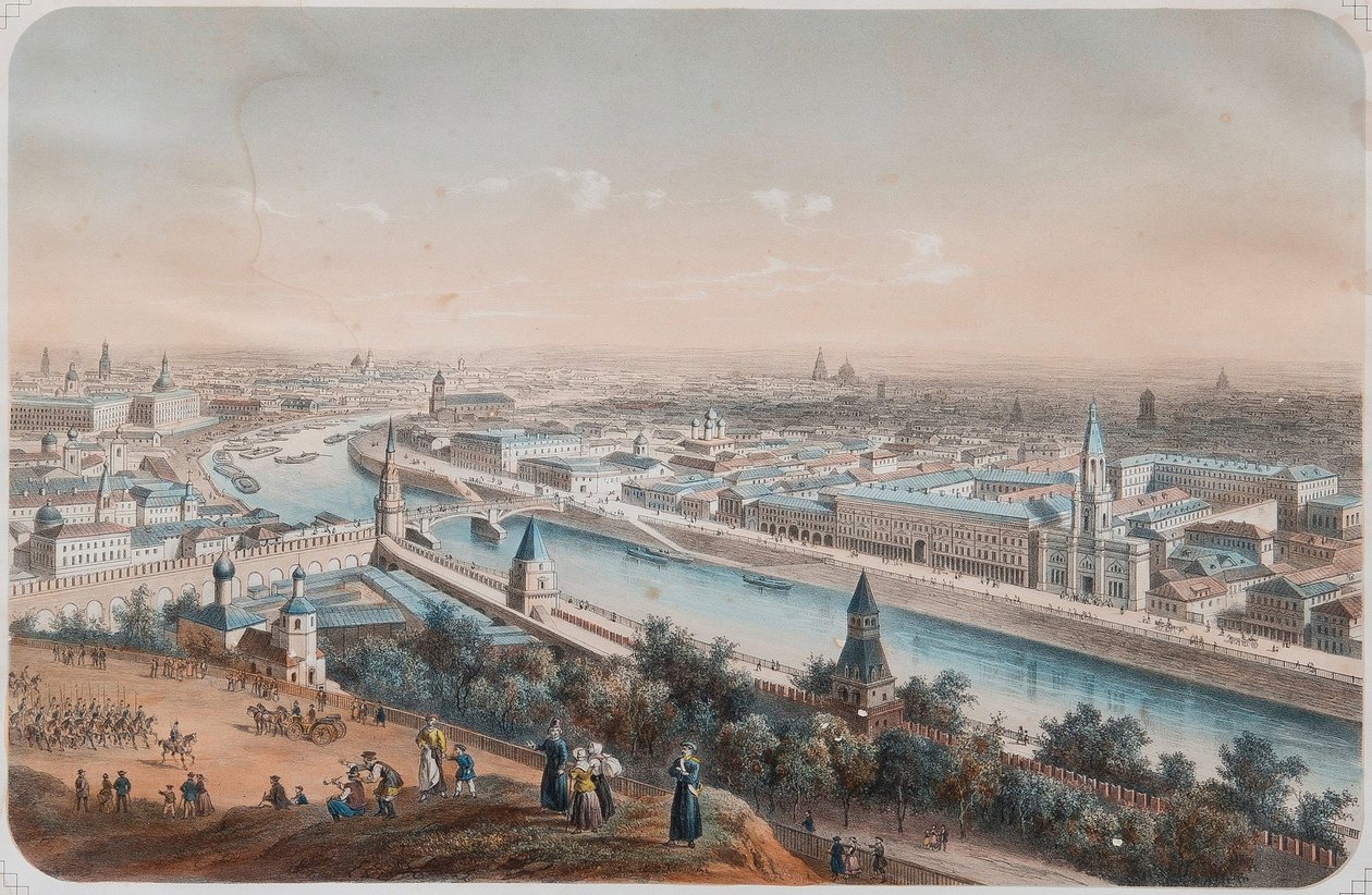 Panoramisch uitzicht op Moskou, 1820s door Isidore Laurent Deroy