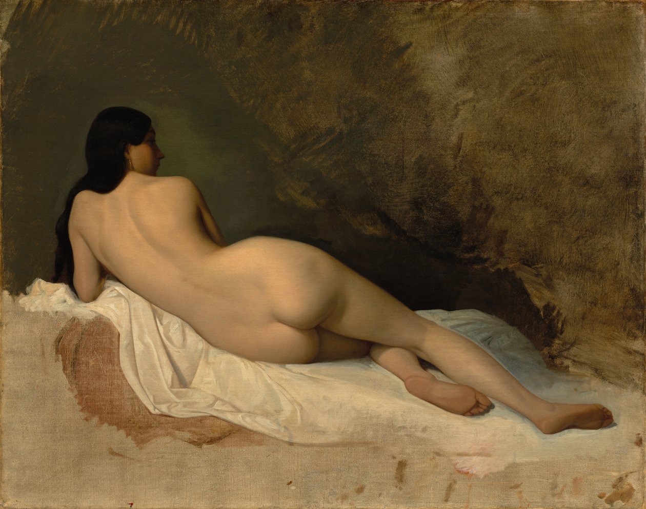 Studie van een liggende naakt, ca. 1841 door Isidore Pils