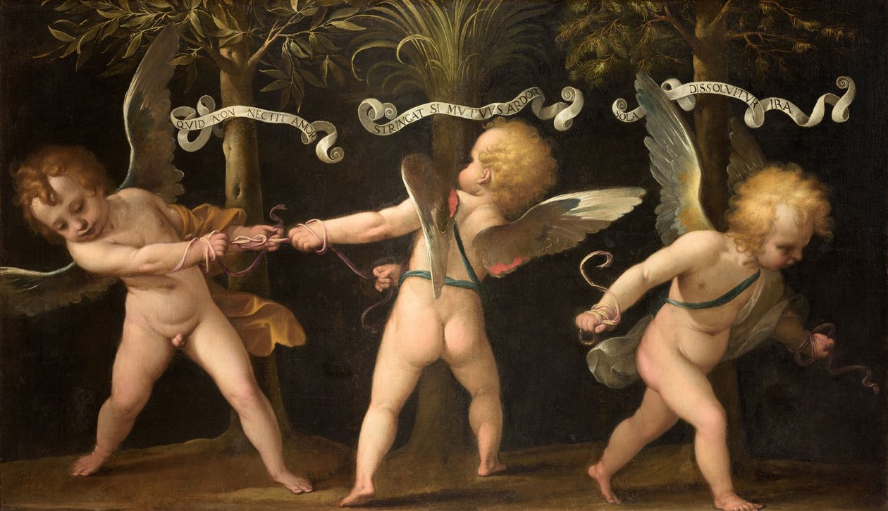 Allegorie met gevleugelde cherubs, c. 1635 door Isidoro Bianchi