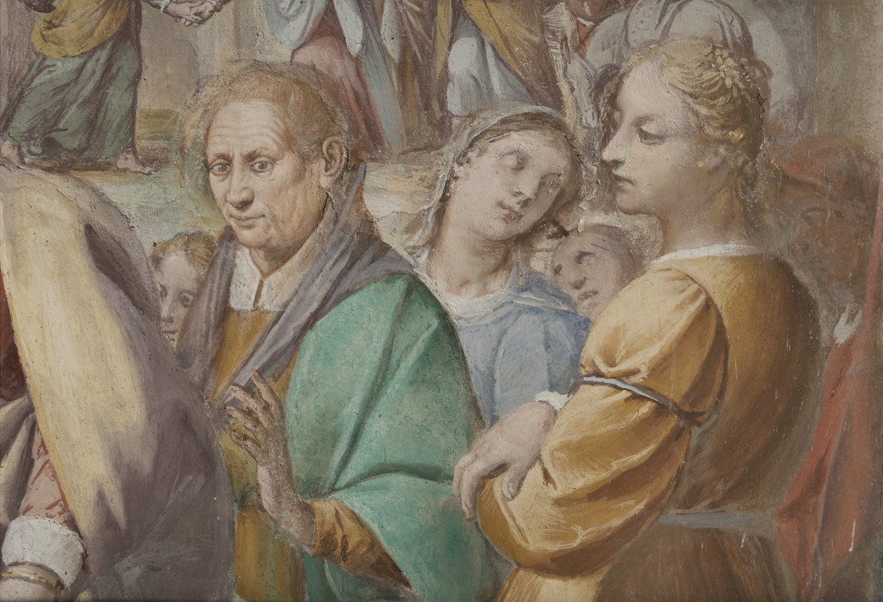 (detail) van Het Huwelijk van de Maagd Maria door Isidoro Bianchi