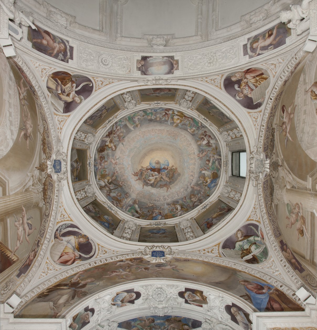Paradijs met Eeuwige Vader, c.1623-34 (detail) door Isidoro Bianchi