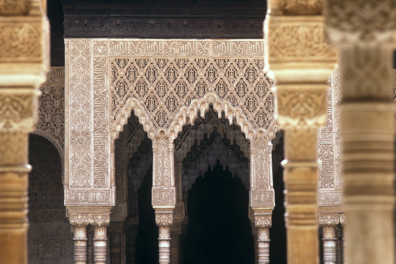 Detail van bogen in het Hof van de Leeuwen door Islamic School