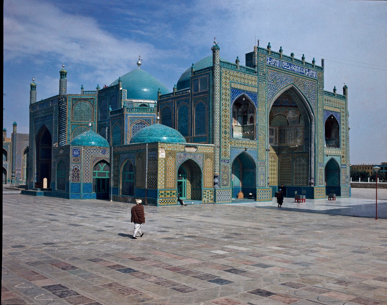 Uitzicht op de Blauwe Moskee door Islamic School