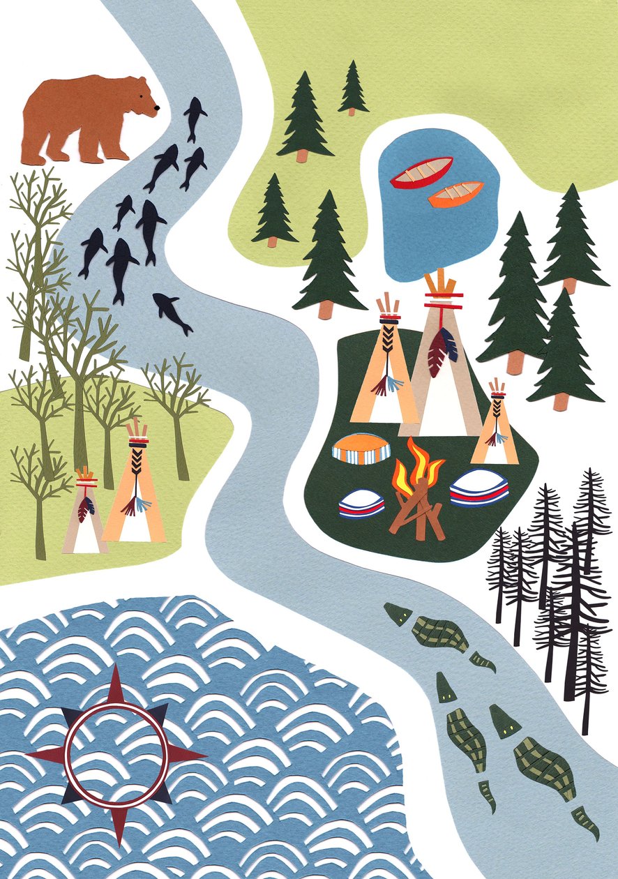 De grote buitenlucht, 2016 papier door Isobel Barber