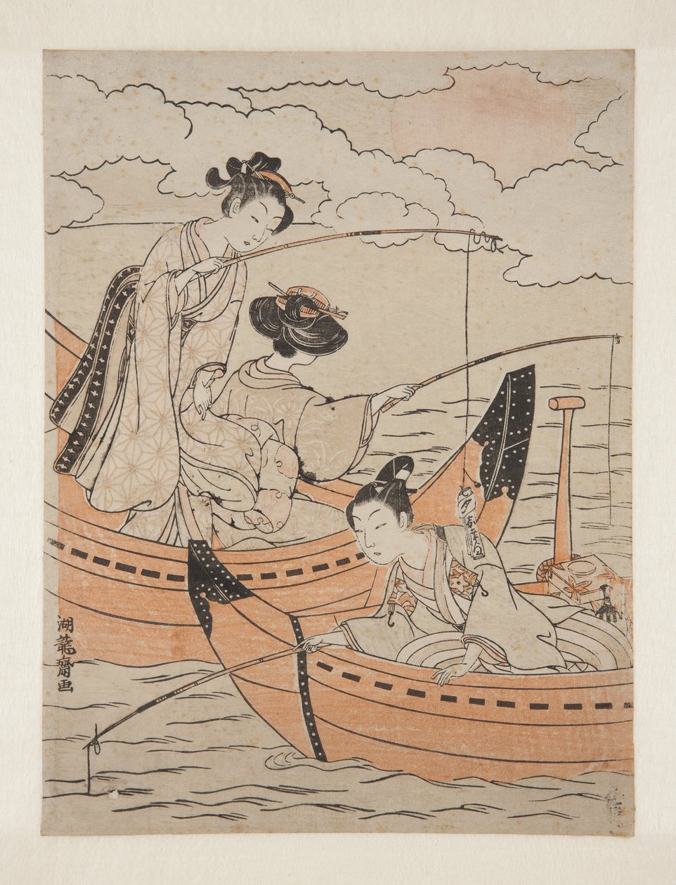Boten van liefde door Isoda Koryusai