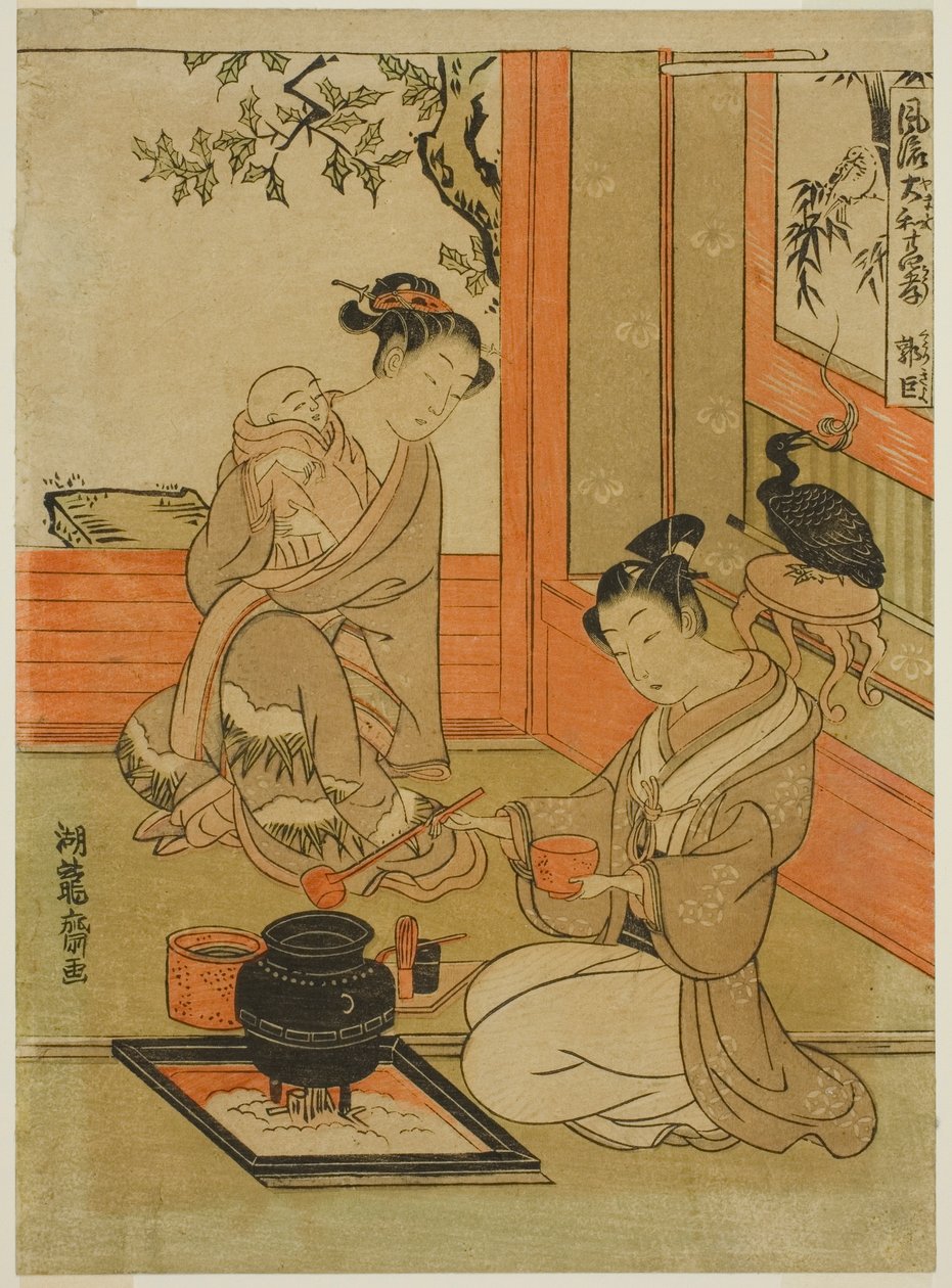 Kakkyo (Chinees: Guo Ju), uit de serie "Modieuze Japanse Versies van de Vierentwintig Paragonen van de Vroomheid (Furyu Yamato nijushiko)". door Isoda Koryusai