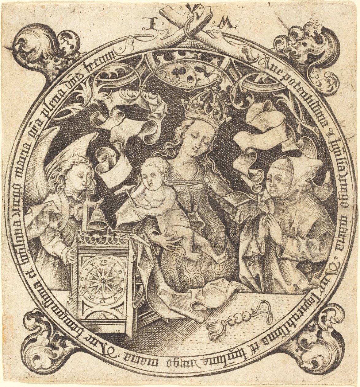 De Madonna met de klok, ca. 1490 door Israhel van Meckenem