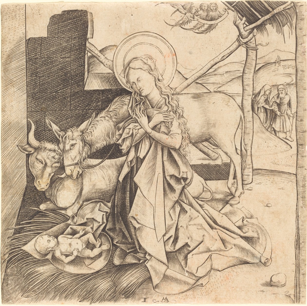 De Geboorte van Christus door Israhel van Meckenem