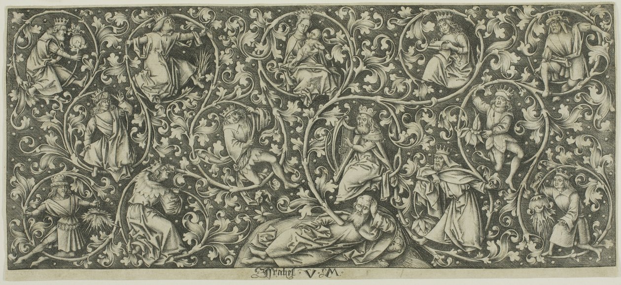 Ornament met de boom van Jesse door Israhel van Meckenem the younger