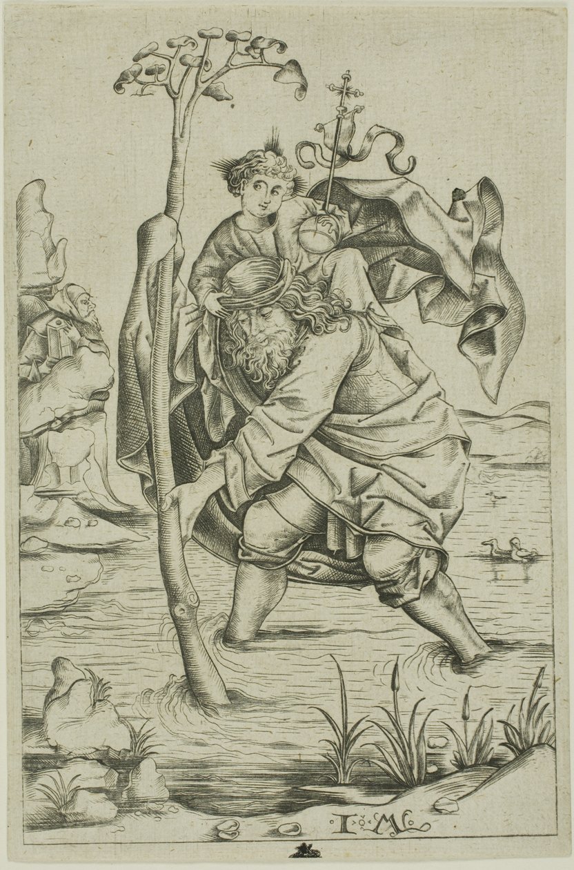 Sint Christoffel door Israhel van Meckenem the younger