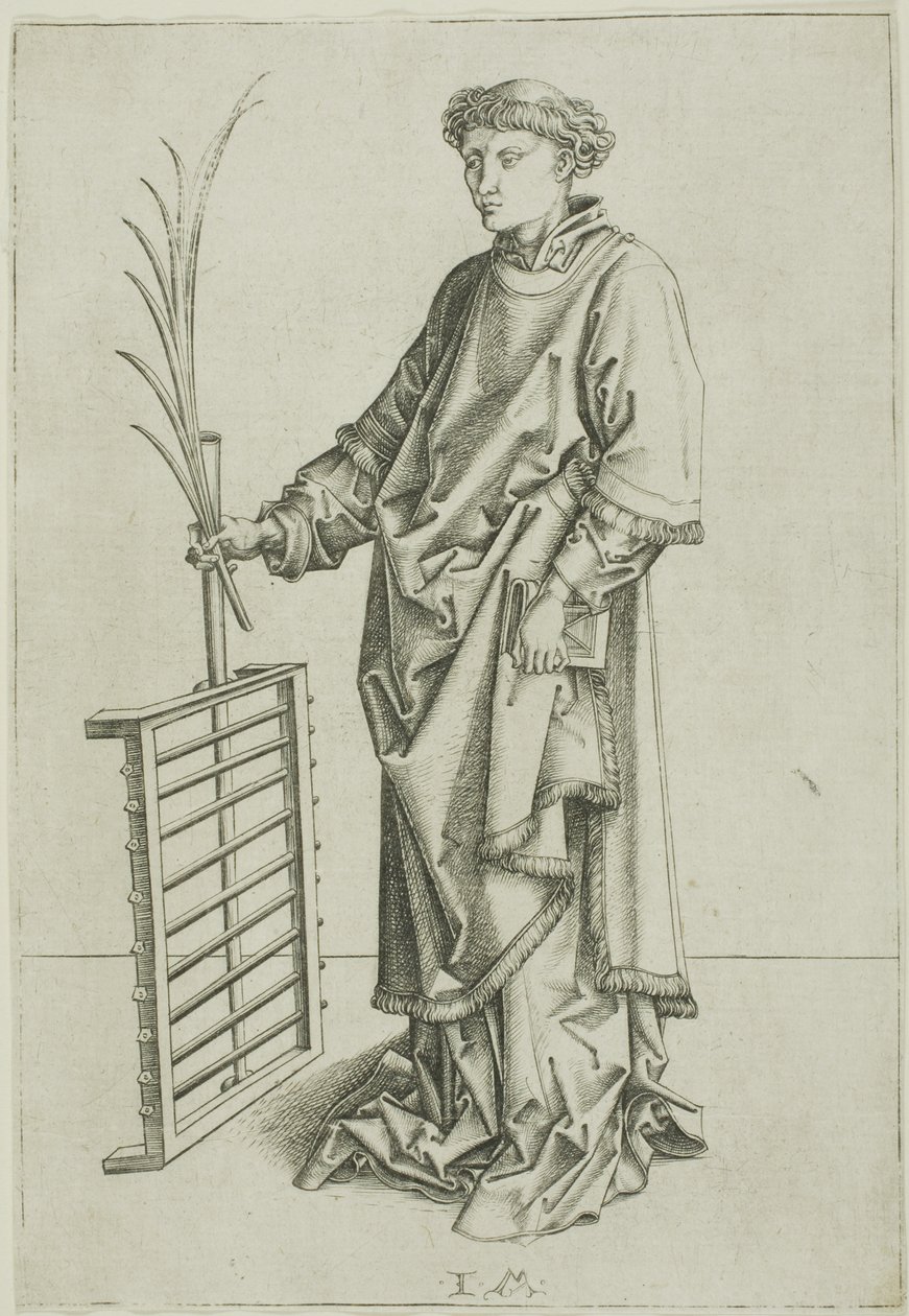 St. Laurence door Israhel van Meckenem the younger