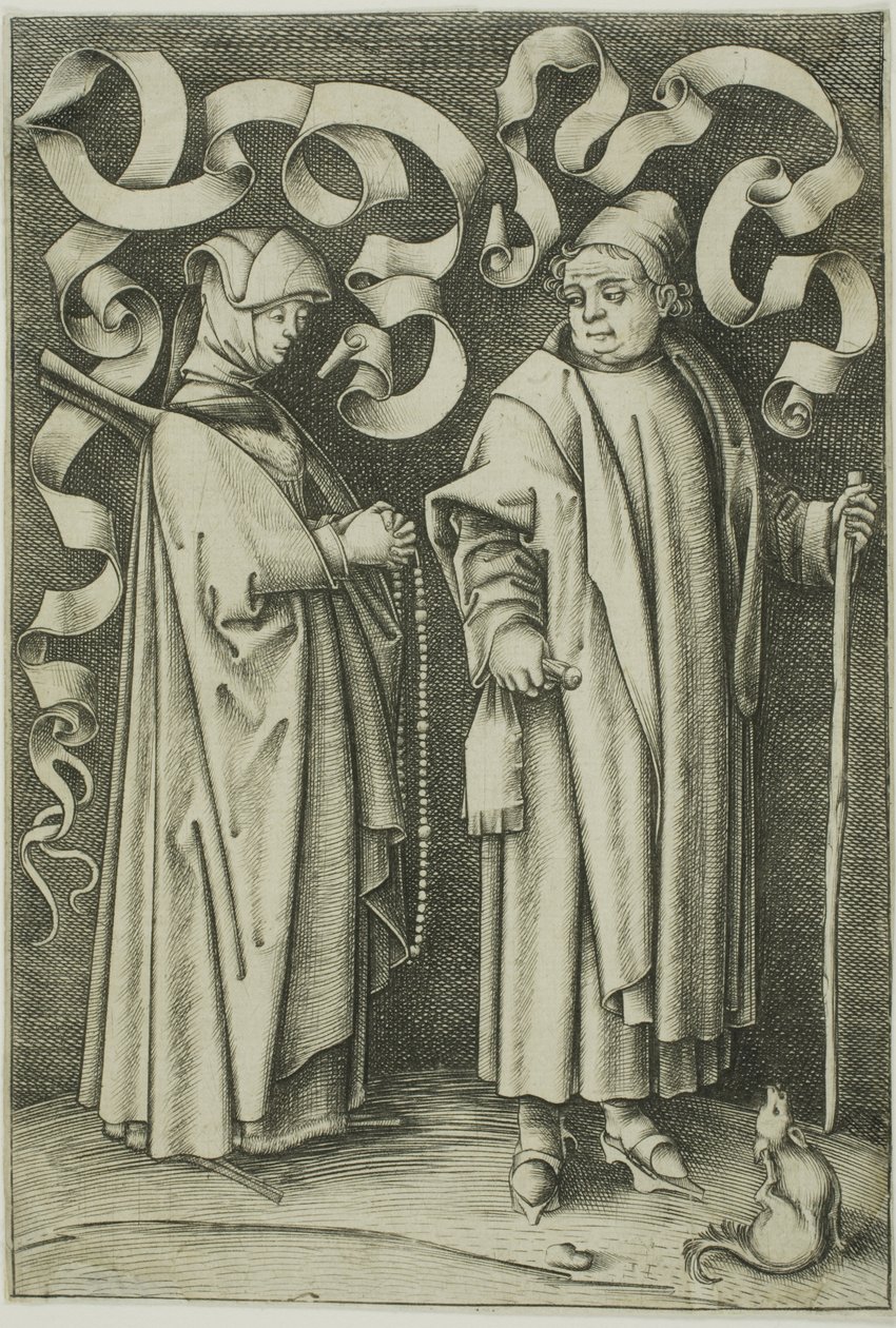 De kerkgangers door Israhel van Meckenem the younger