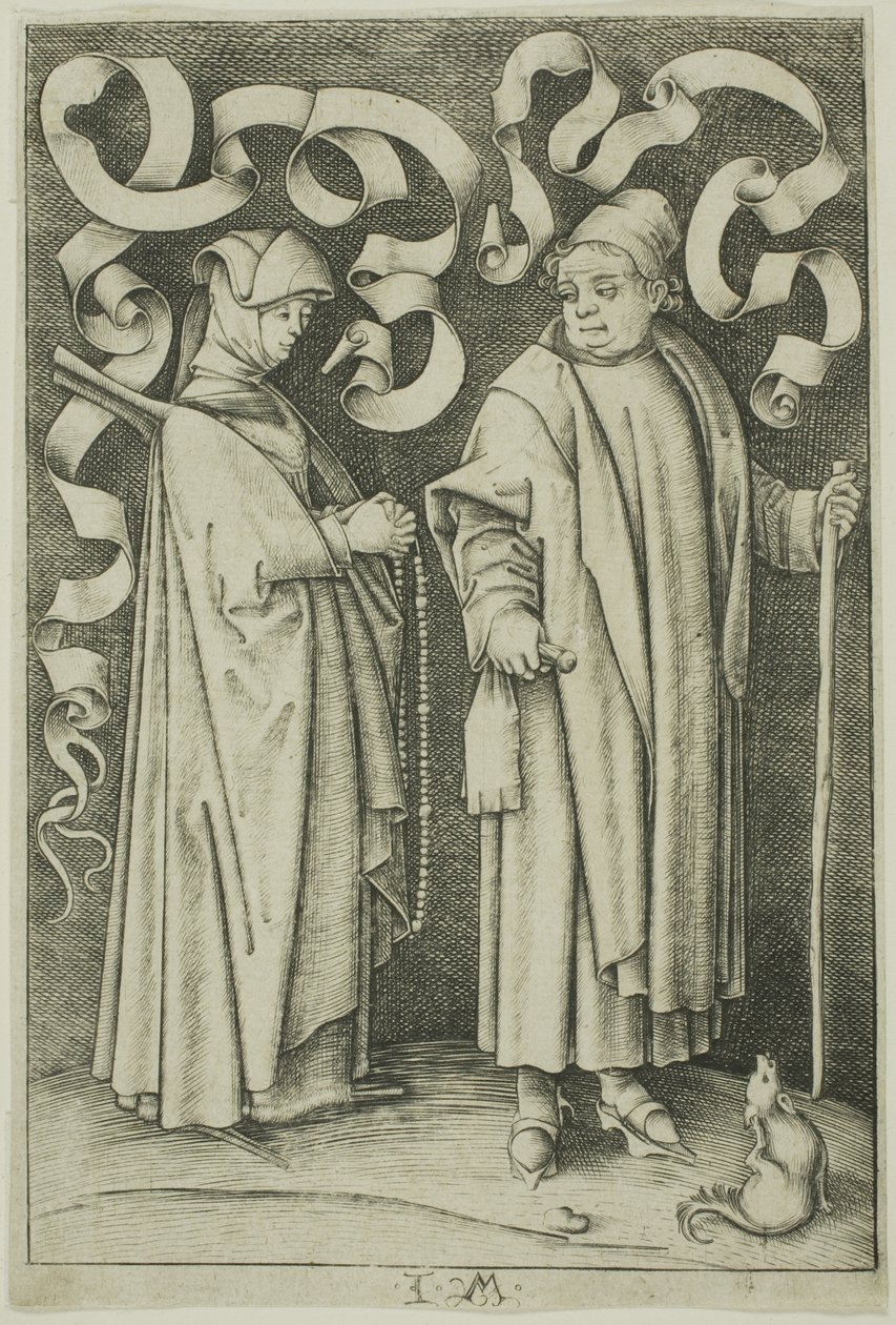 De kerkgangers door Israhel van Meckenem the younger