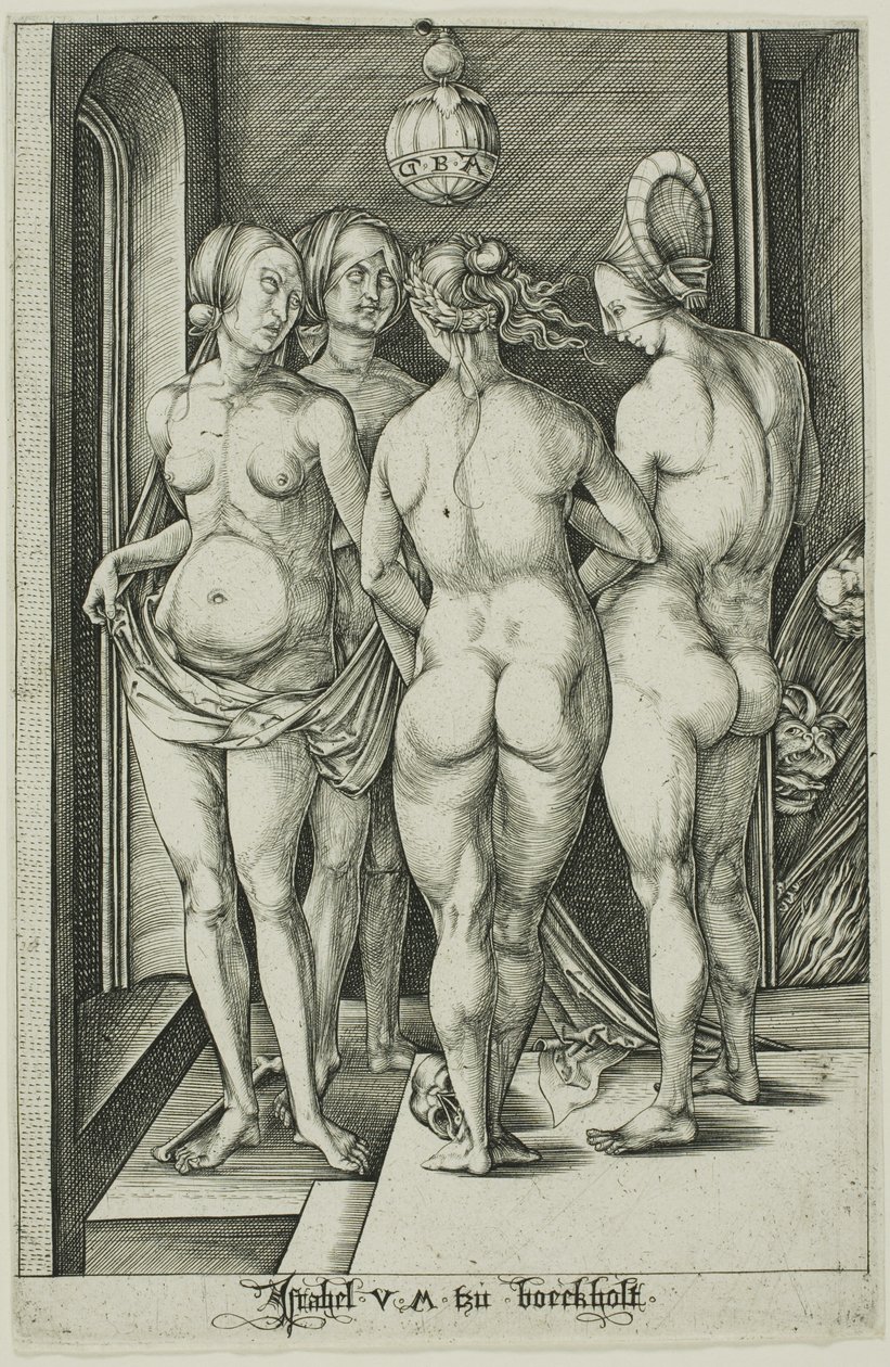 De vier heksen door Israhel van Meckenem the younger