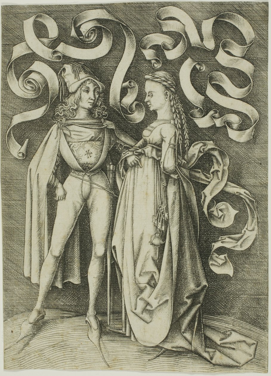 De ridder en de dame door Israhel van Meckenem the younger