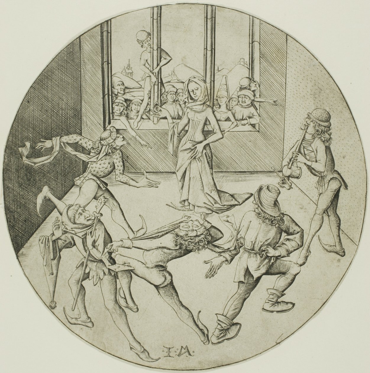 De Morrisdansers door Israhel van Meckenem the younger