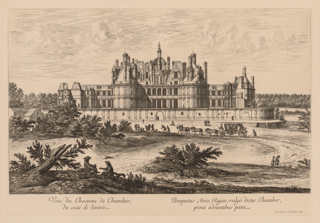 Vue du Château de Chambord, du côté de l