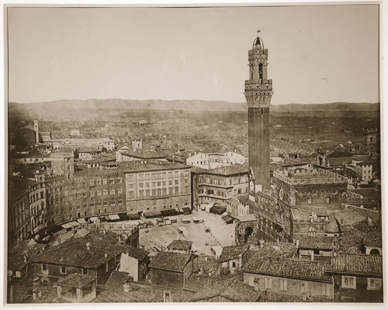 Siena, 1870s (sepia foto) door Italian Photographer