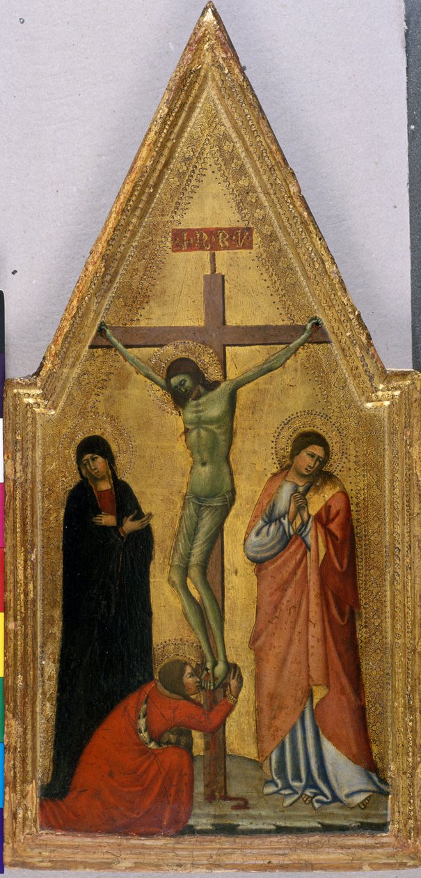 Christus aan het Kruis met Maria, Johannes en Maria Magdalena door Italian School