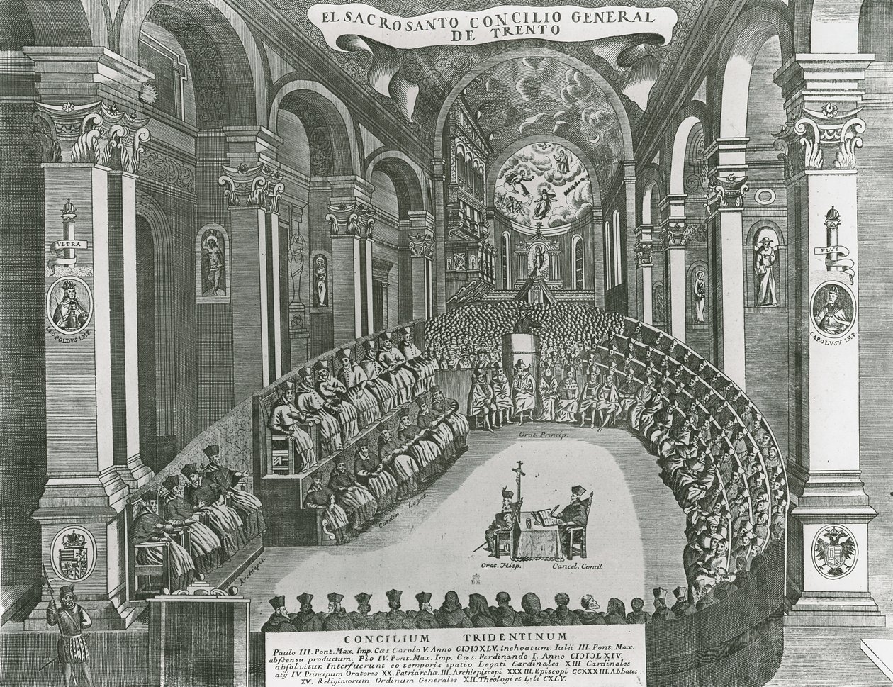 El Sacrosanto Concilio General de Trento door Italian School