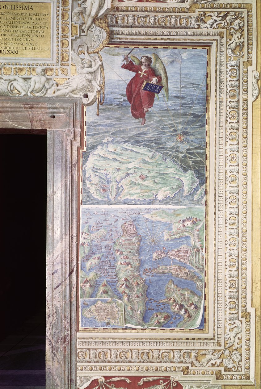 Kaart van Malta, detail uit de 