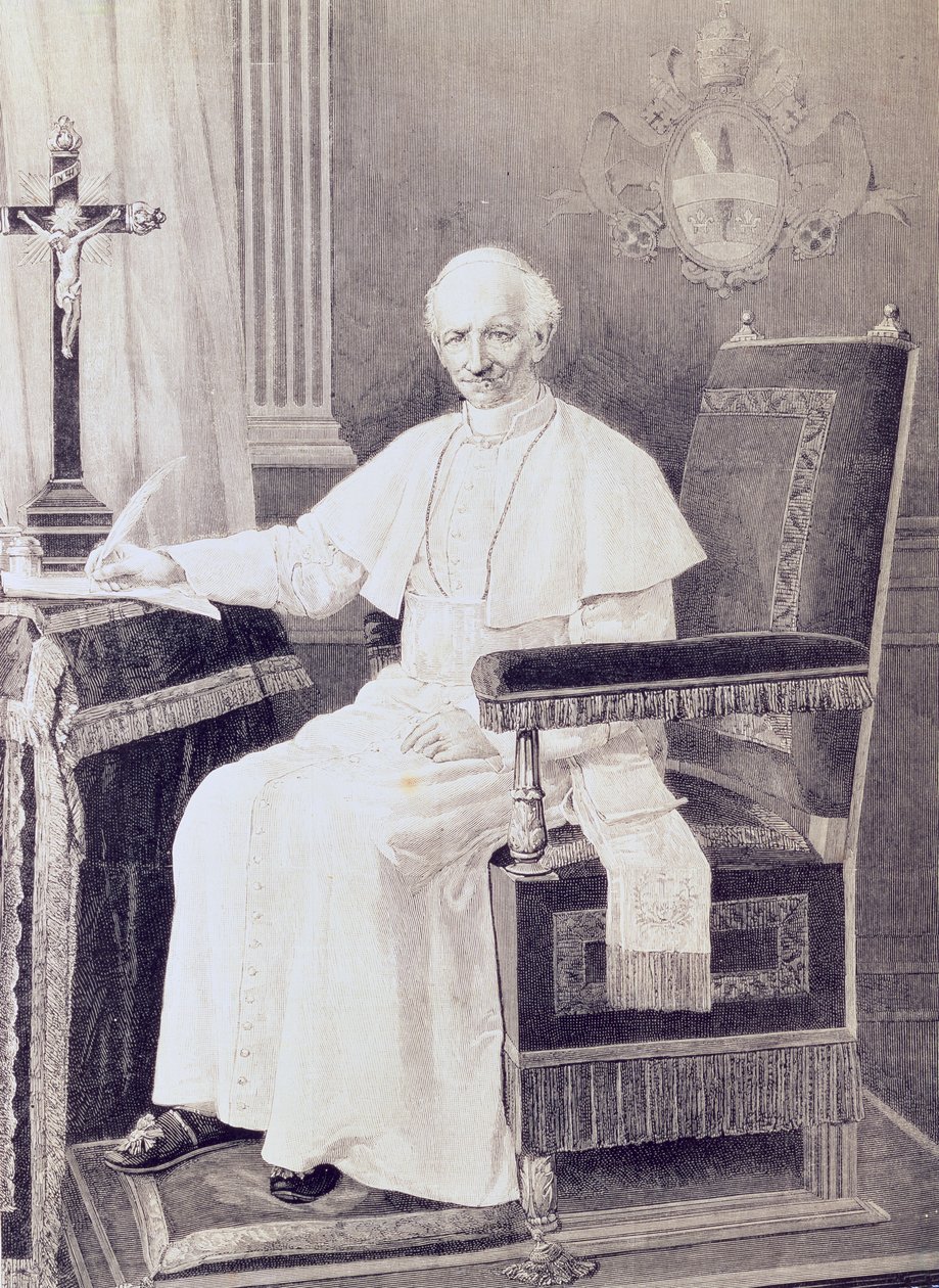 Portret van Paus Leo XIII (1810-1903) door Italian School