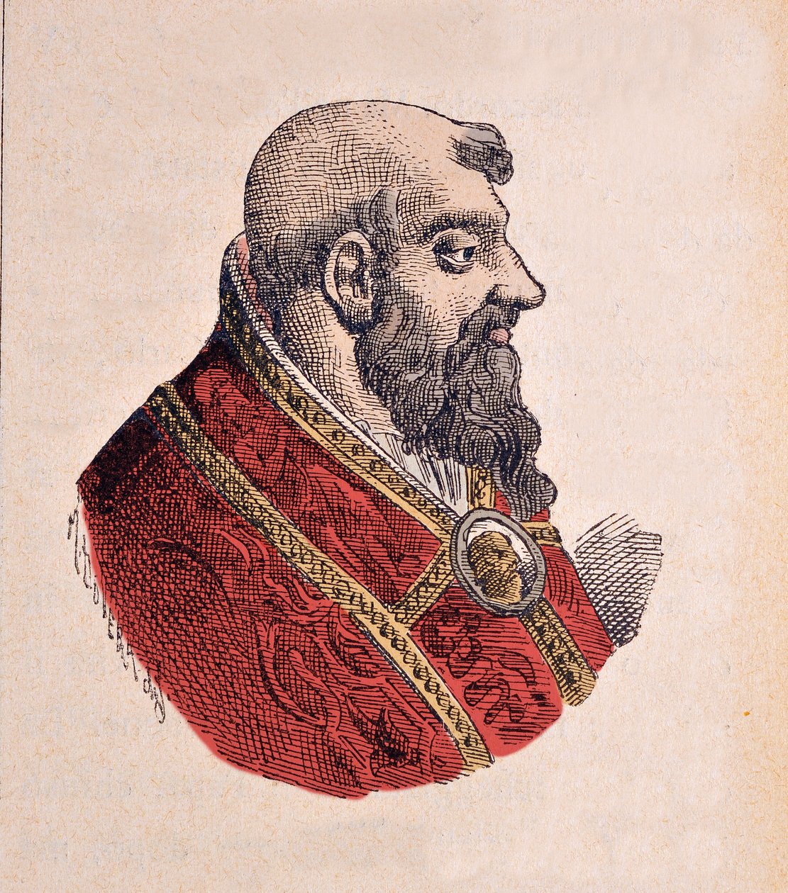 Portret van paus Clemens VII (Giulio di Giuliano de Medicis) (1523-1534), 1898 door Italian School
